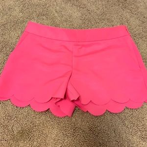 neon pink Express shorts